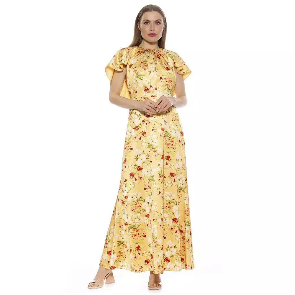 Women's ALEXIA ADMOR Danica Crewneck Flutter Cap Sleeve Dress, Size: 8, Ivory Product Image
