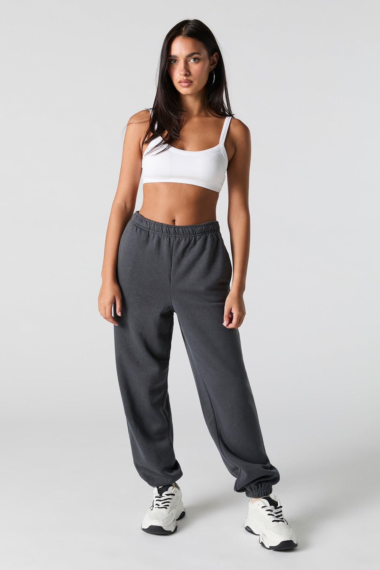 Solid Fleece Boyfriend Jogger Female Product Image