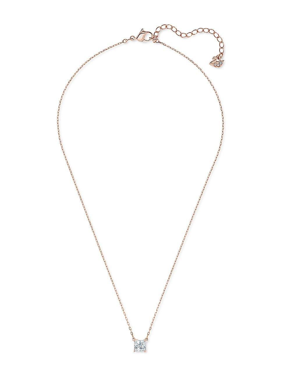 Swarovski Attract Square Crystal Pendant Necklace in Silver Tone, 14.87-16.87 Product Image