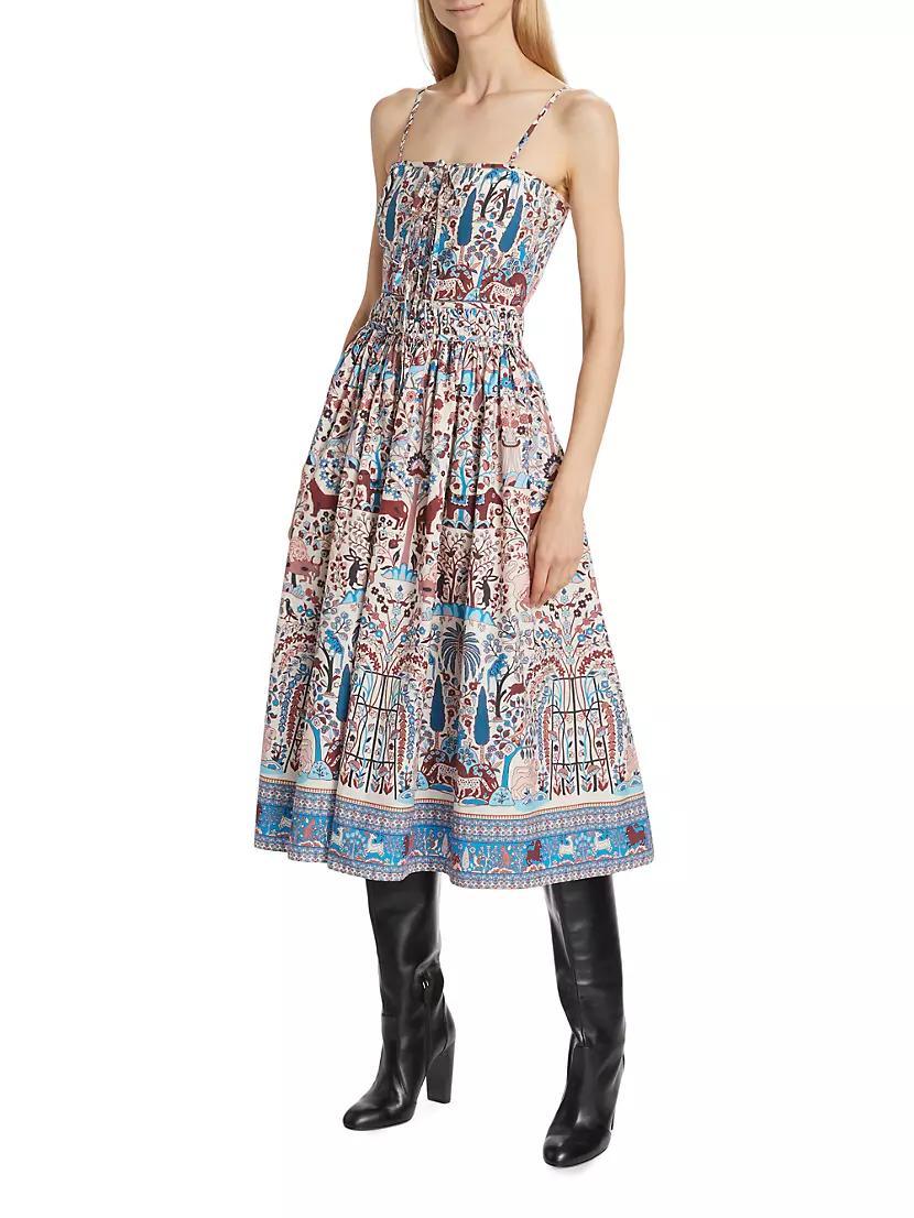 Katrina Bow-Detail Cotton Midi-Dress Product Image