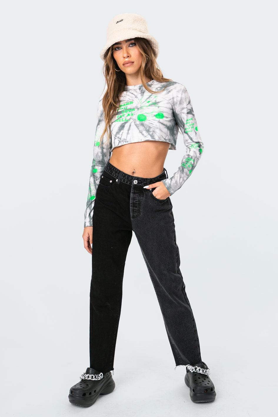 Fly Teddy Tie-Dye Crop Top Product Image