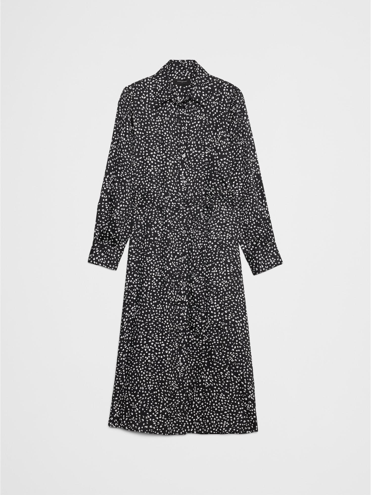 Tie-Waist Midi Shirtdress Product Image