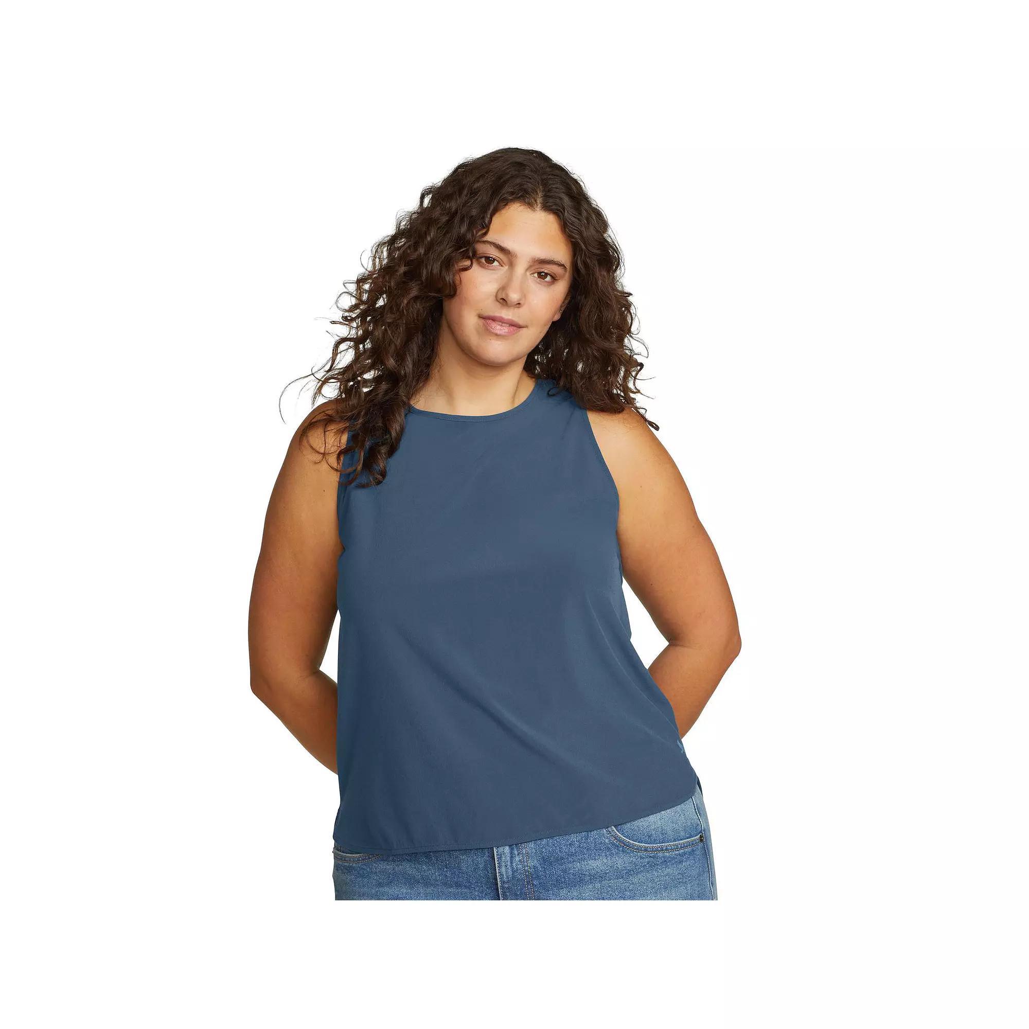 Plus Size Eddie Bauer Departure Crewneck Tank Top, Women's, Size: 3XL, Dusk Product Image