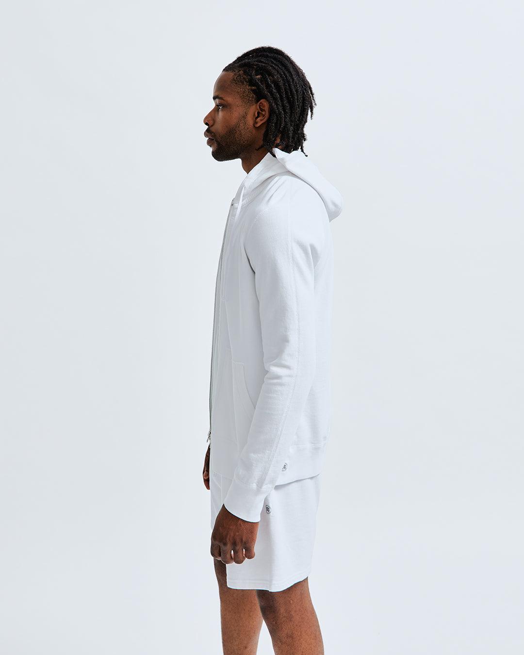 Lightweight Terry Slim Zip Hoodie Male Product Image