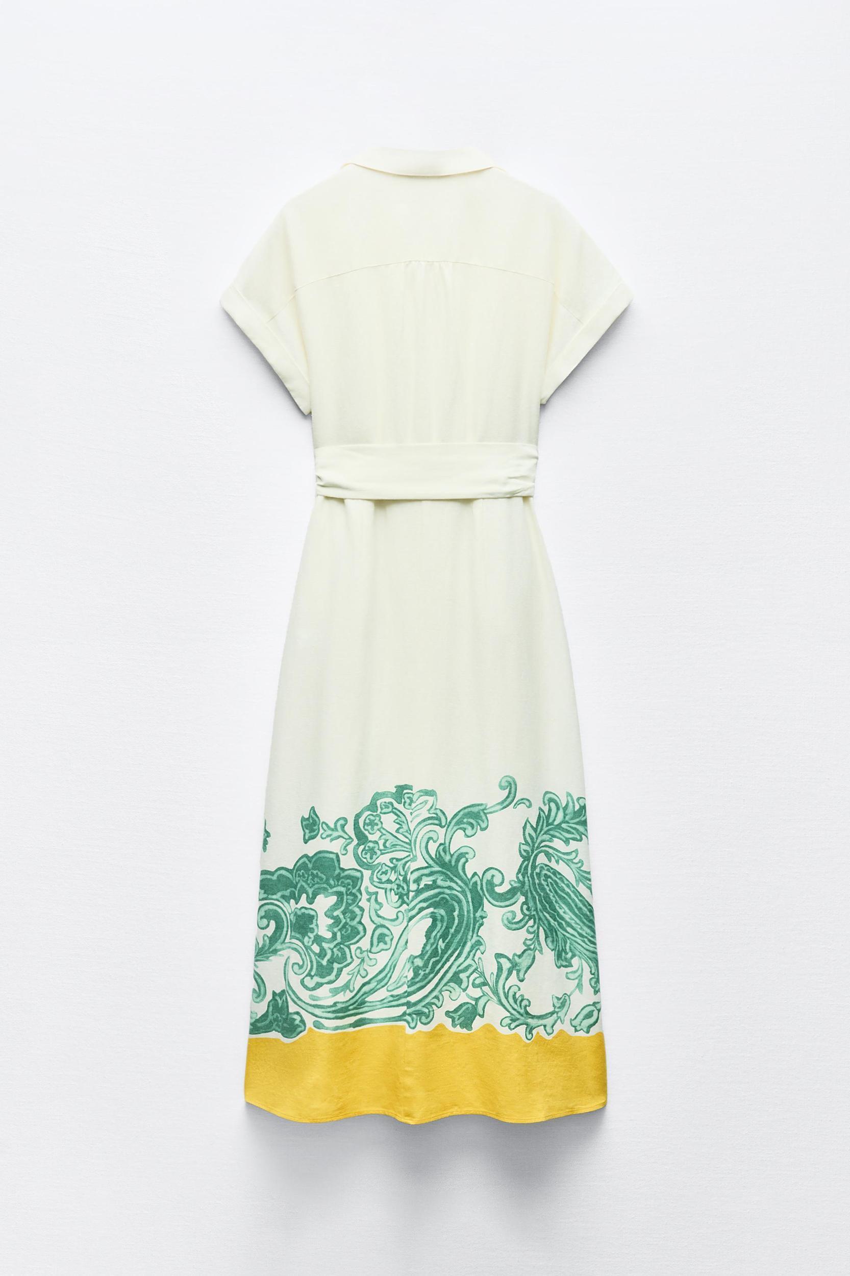 GRECIAN PRINT SHIRT DRESS Product Image