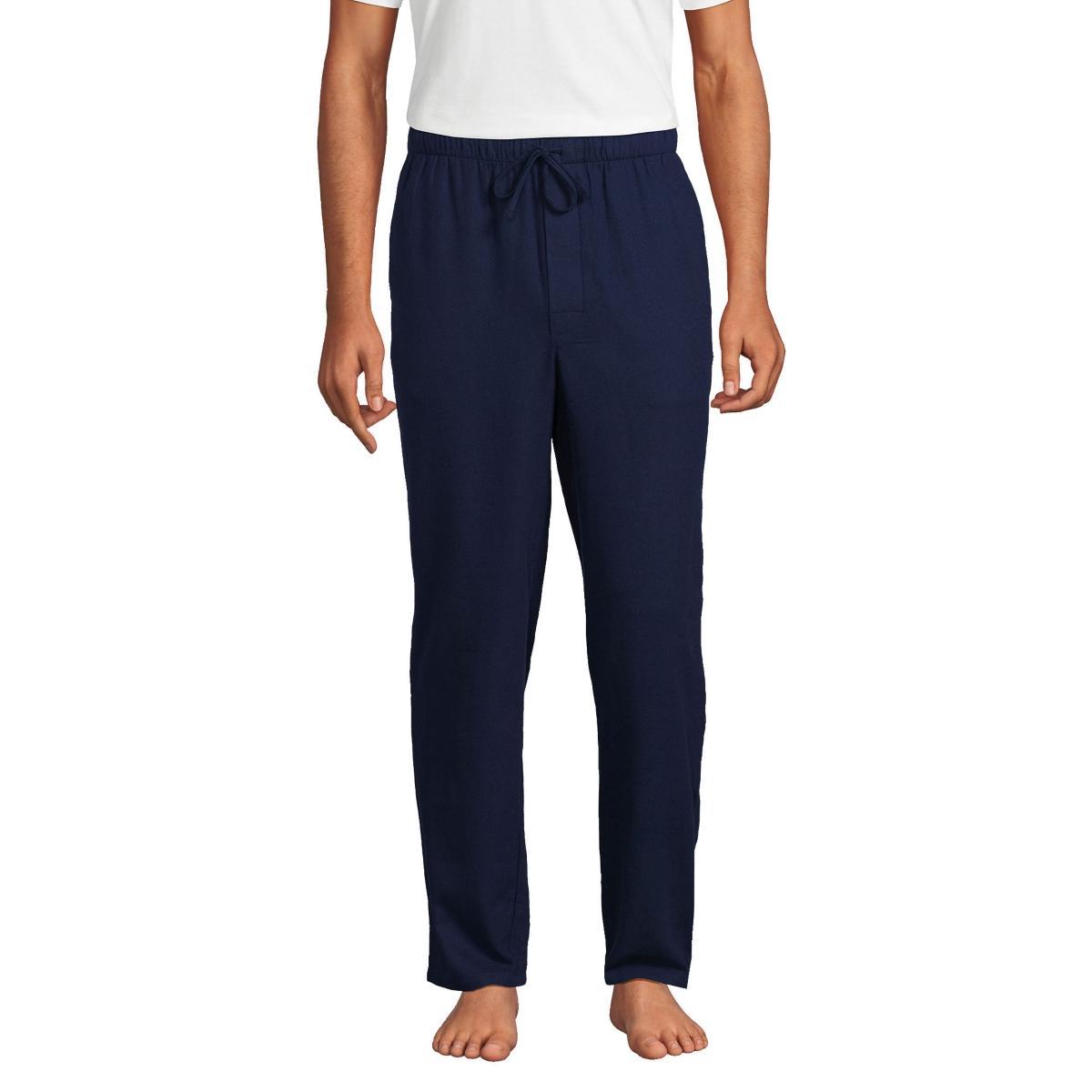 Men's Lands' End Flannel Pajama Sleep Pants, Size: Small, Deep  Blue Product Image