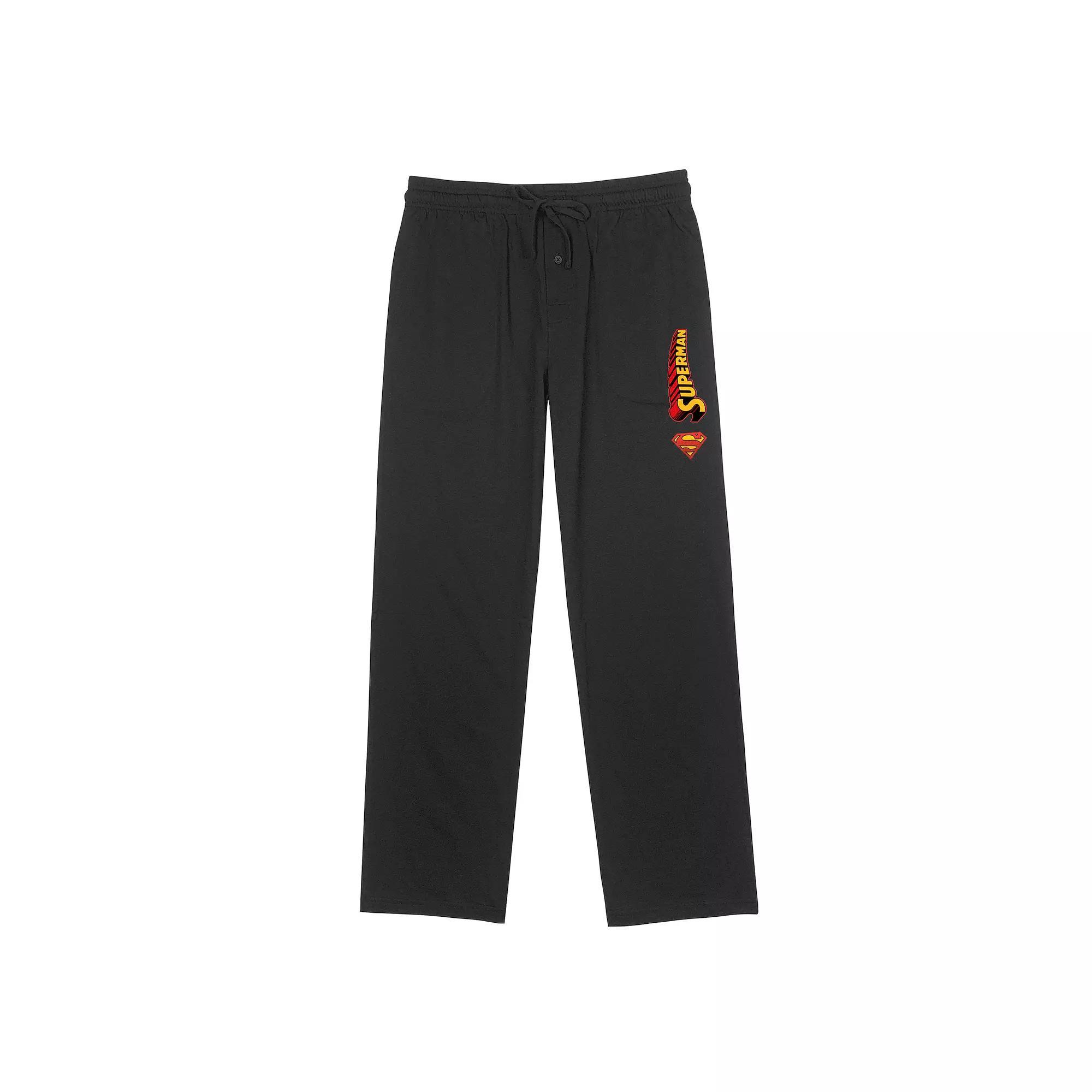 Men's Wonder Woman Vertical Emblems Pajama Pants, Size: Small, Black Product Image