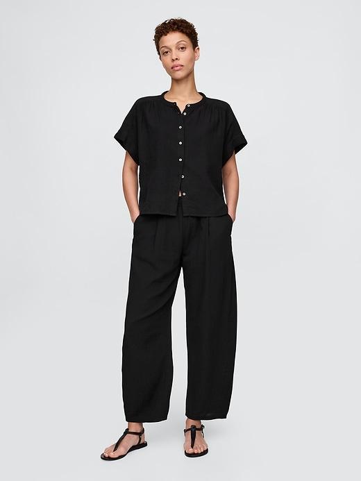 Cotton Gauze Easy Barrel Pants Product Image