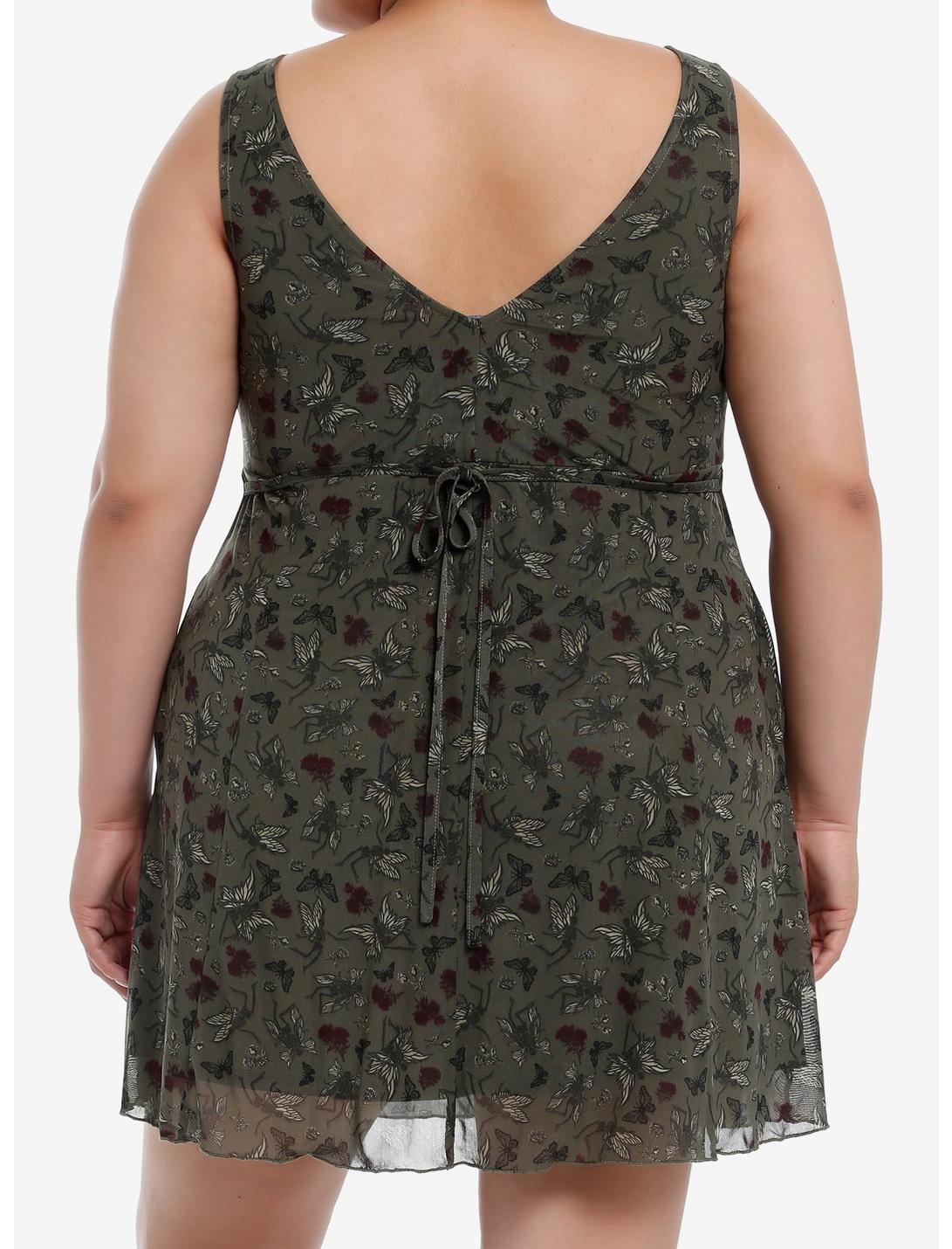 Social Collision Skeleton Fairy Flower Dress Plus Size Product Image