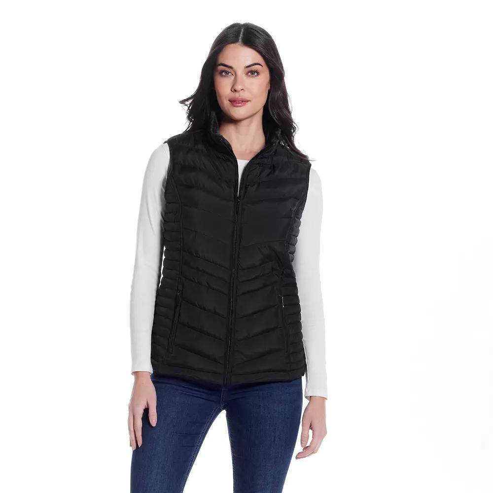 Women's Weathercast Plush Lined Vest, Size: Small, Blue Product Image