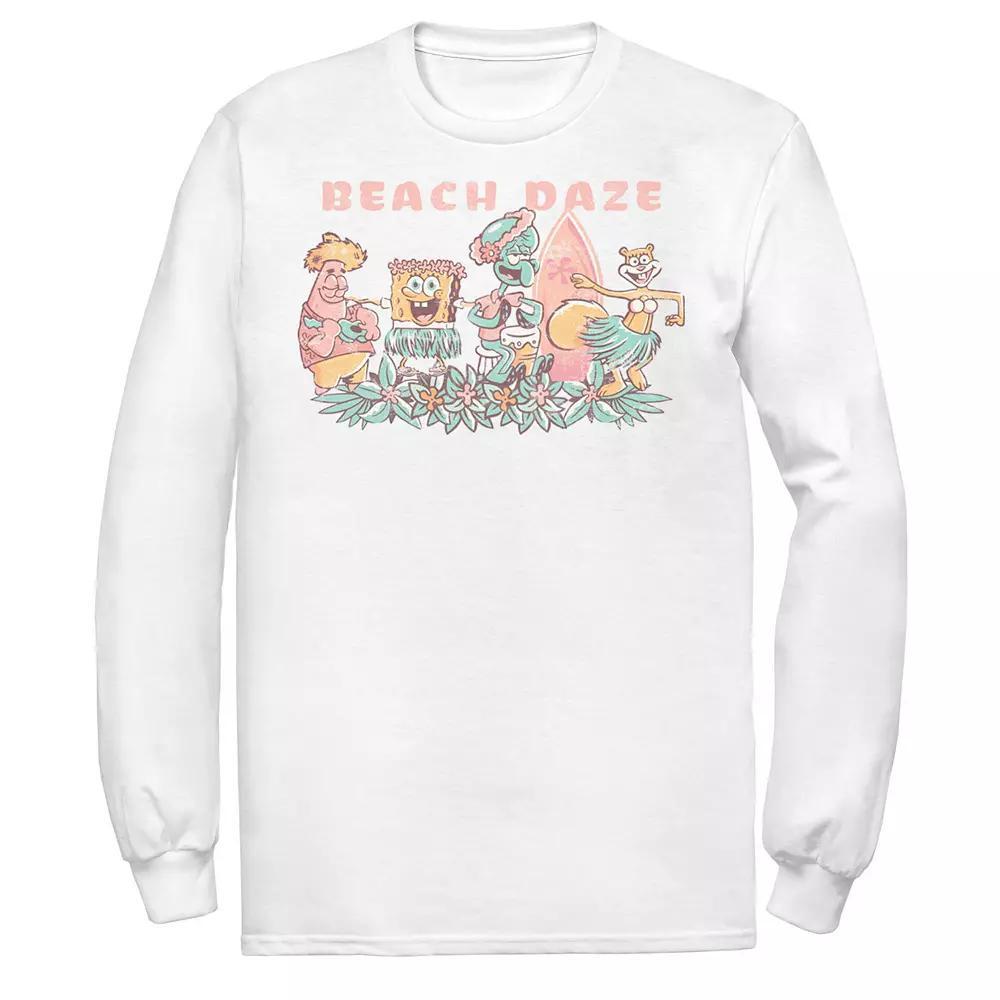 Men's SpongeBob Beach Daze Group Party Tee, Size: XXL, White Product Image