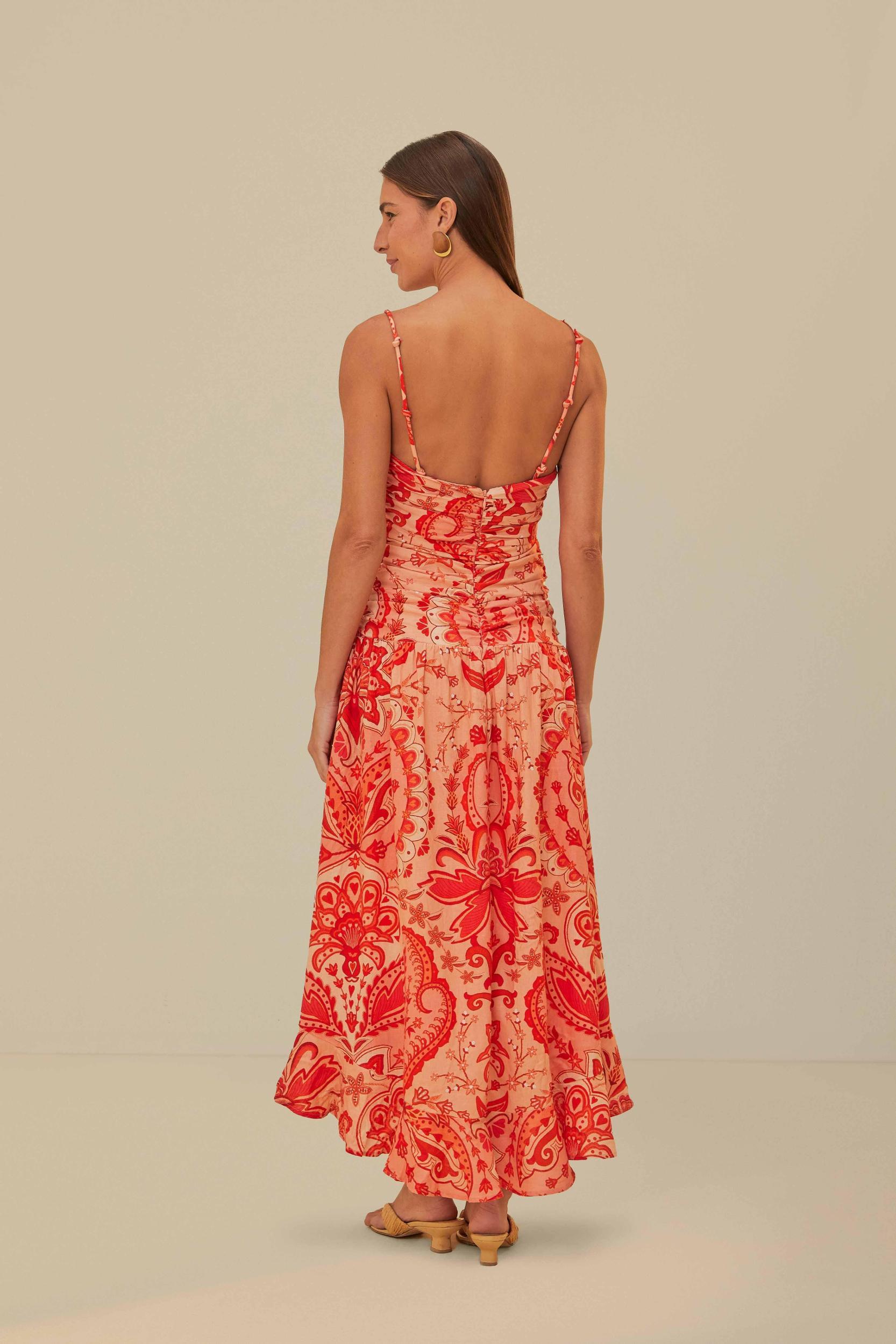 Red Jaipur Crossover Maxi Dress Product Image
