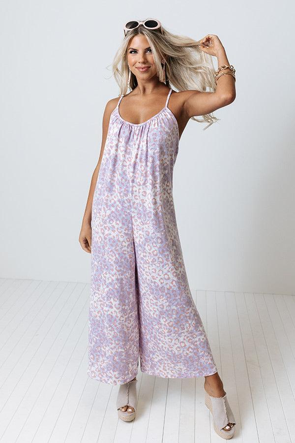 Kind And Casual Leopard Jumpsuit Product Image