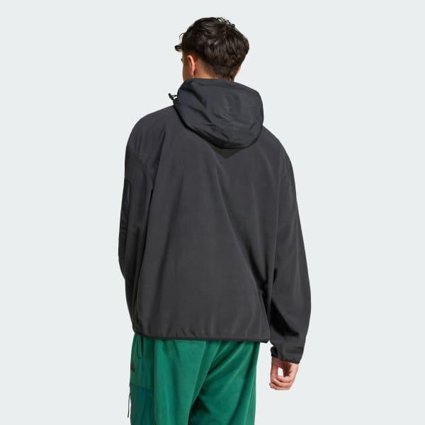 adidas City Escape Polar Fleece Hoodie Collegiate Green XL Mens Product Image