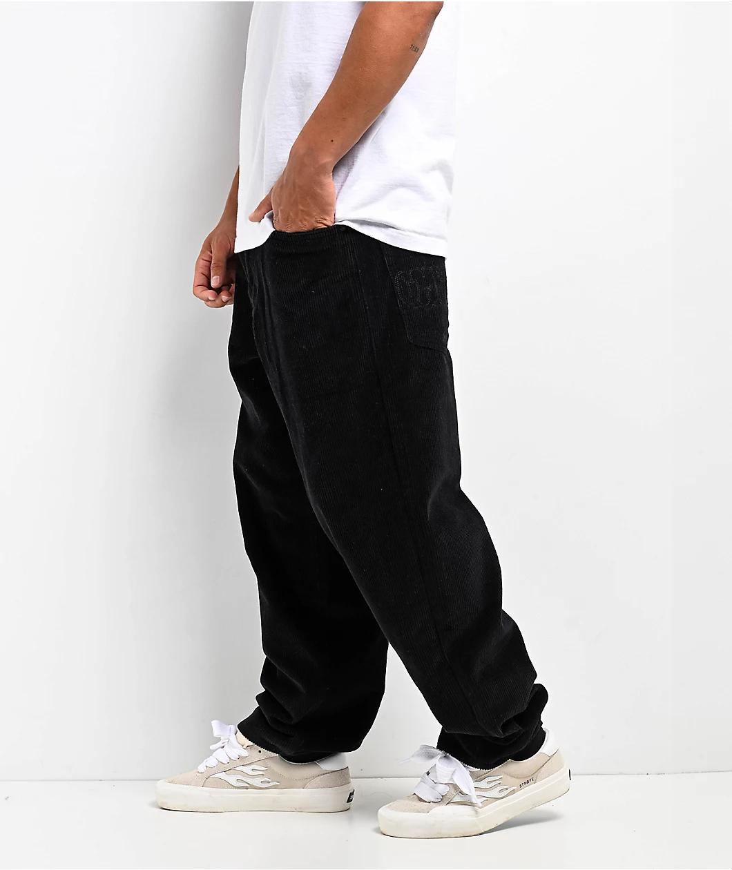Empyre Black Ultra Loose Corduroy Skate Pants Product Image