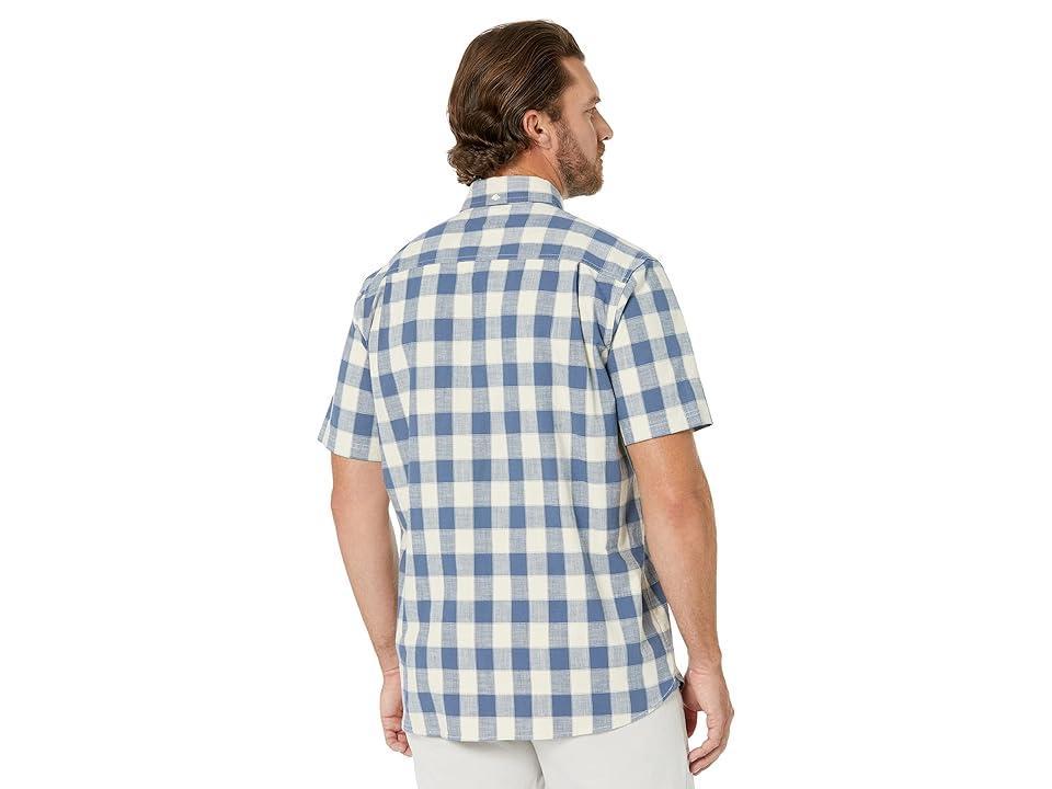 L.L.Bean Comfort Stretch Chambray Shirt Short Sleeve Traditional Fit Plaid - Tall (Vintage Indigo) Men's Clothing Product Image