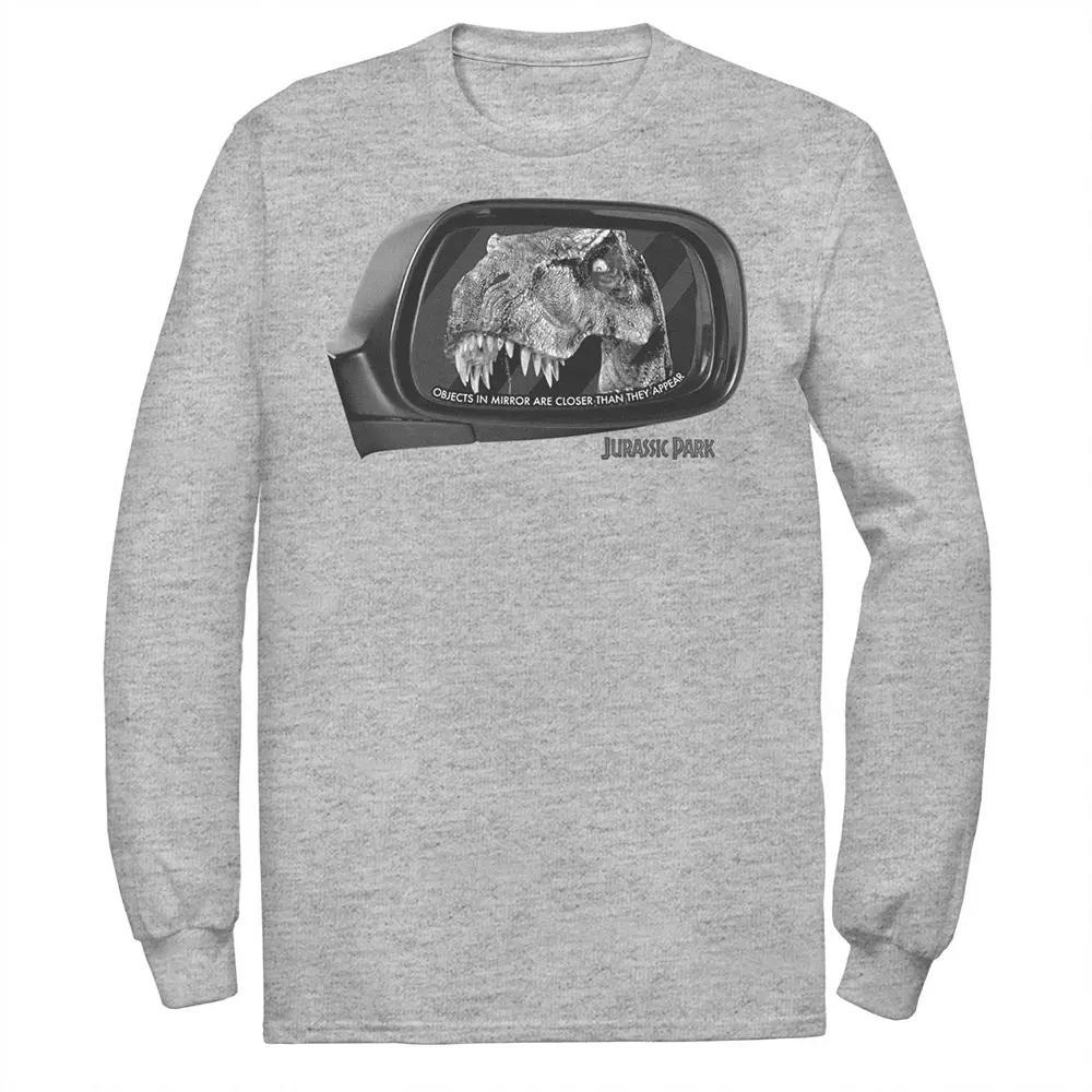 Men's Jurassic Park T-Rex In Car Side Mirror Tee, Size: XXL, White Product Image