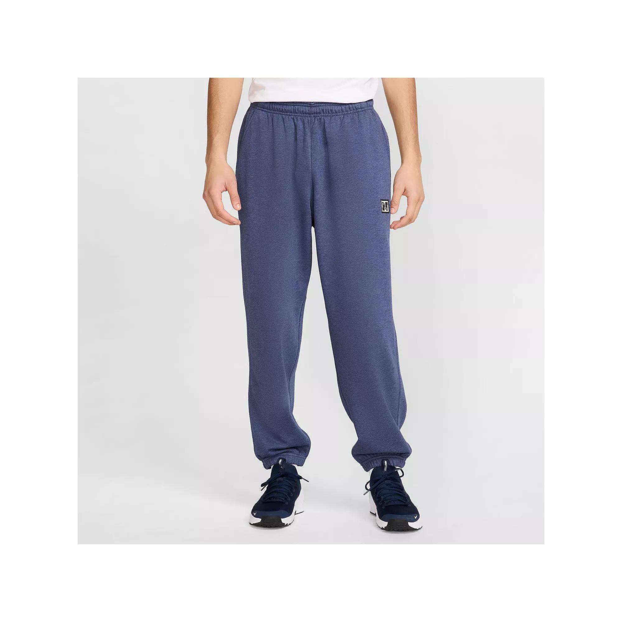 Men's Nike Gym Heritage Dri-FIT Fleece Fitness Pants, Size: Large, Thunder Blue Product Image