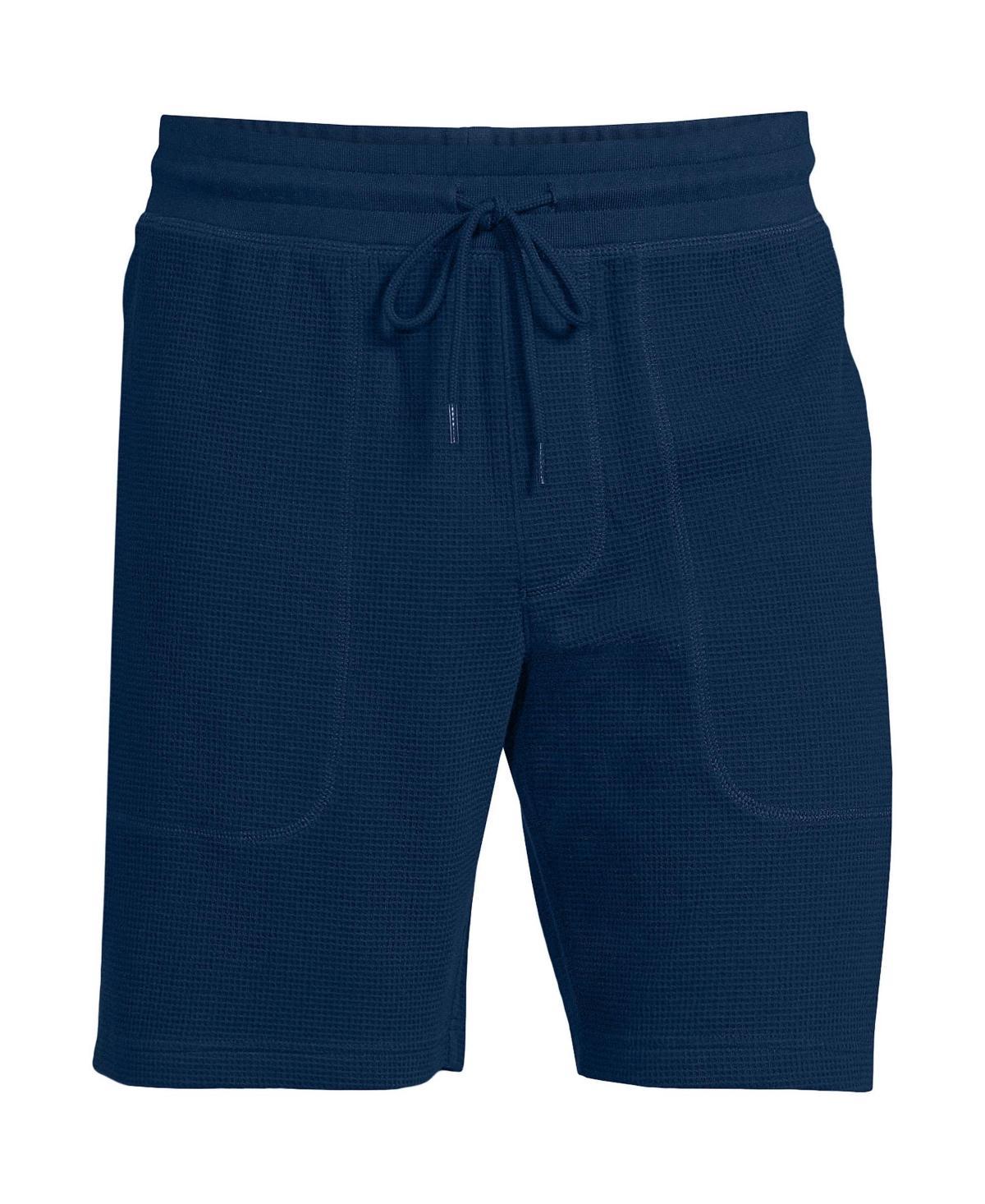 Men's Lands' End Waffle Pajama Shorts, Size: Small, Gray Grey Product Image