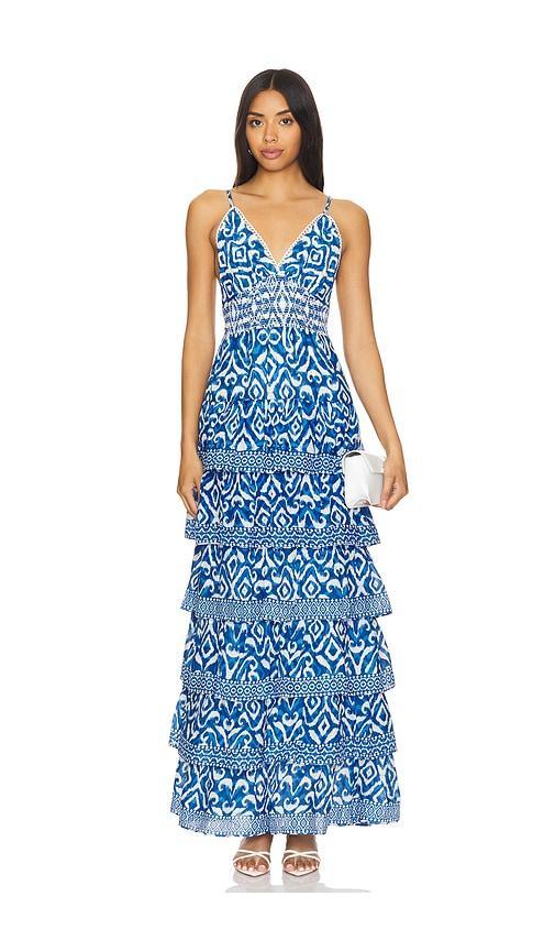 Imogene Tiered Maxi Dress Alice + Olivia Product Image