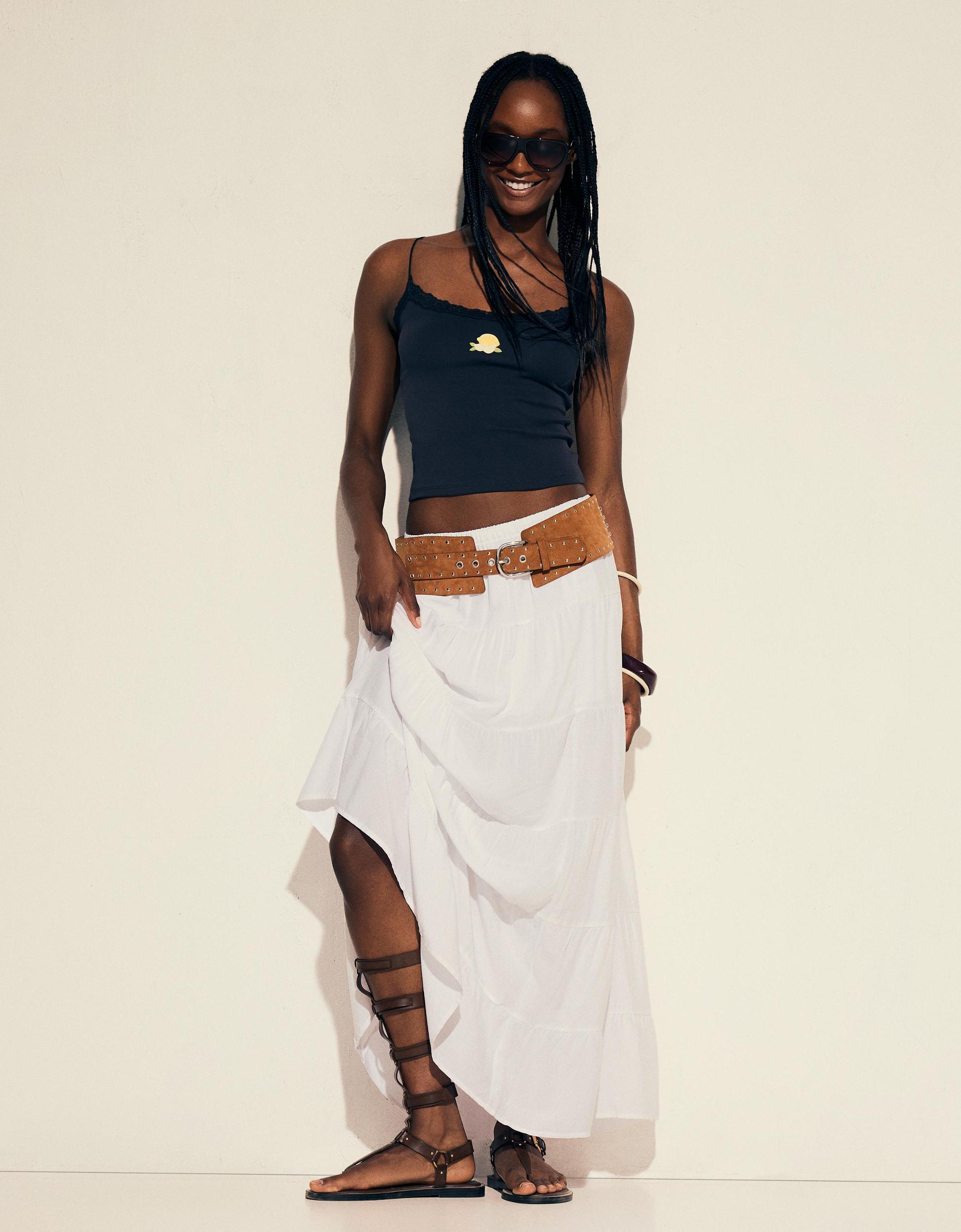 Printed top with straps Product Image