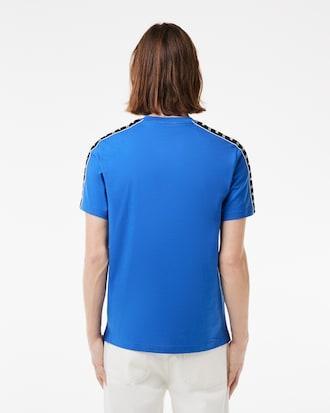 Men's Logo Stripe Cotton T-Shirt Product Image
