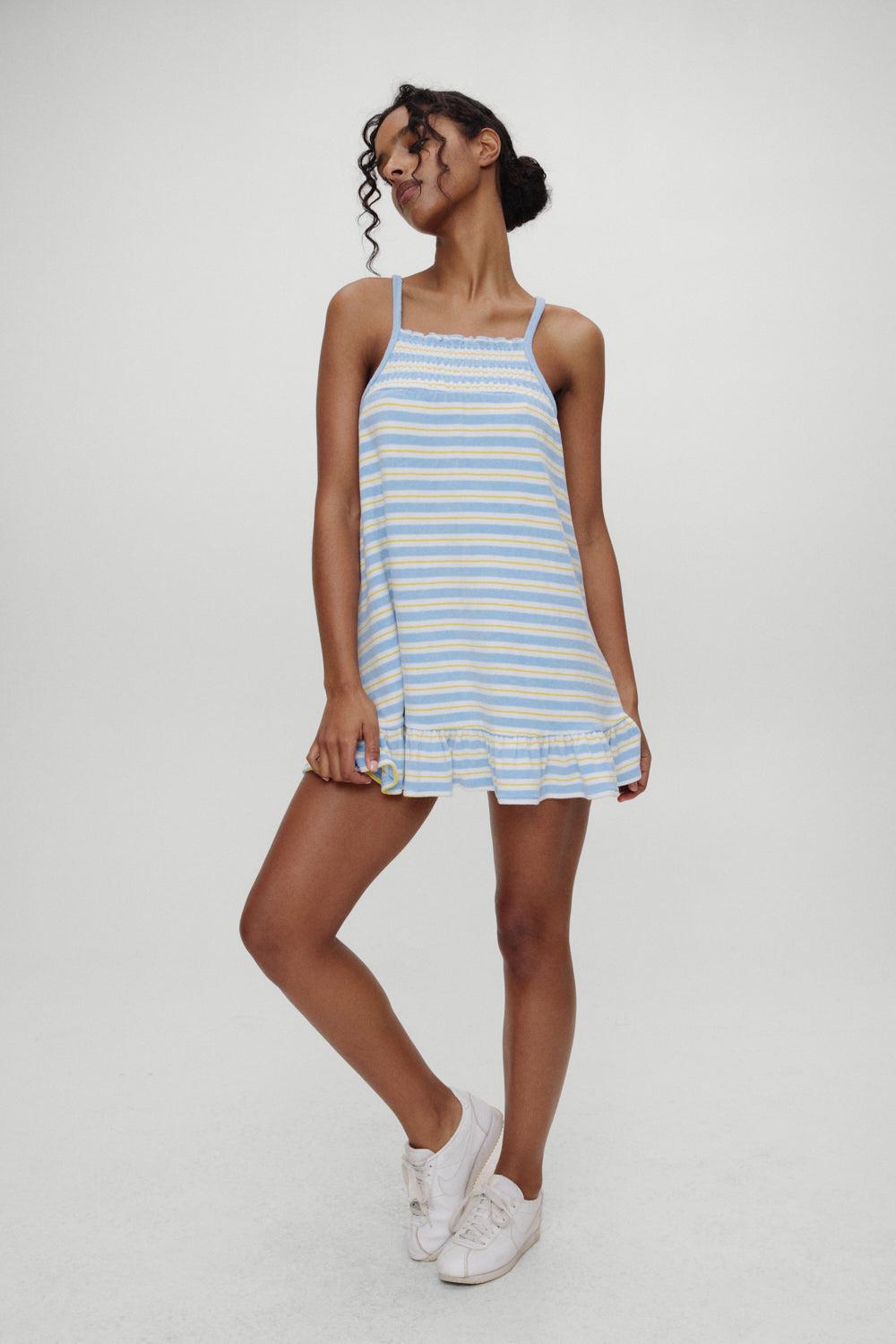 April Striped Babydoll Dress - Ashbury Stripe Product Image
