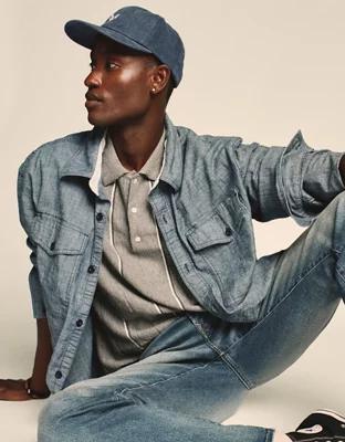 AE Stretch Chambray Long-Sleeve Button-Up Shirt Product Image