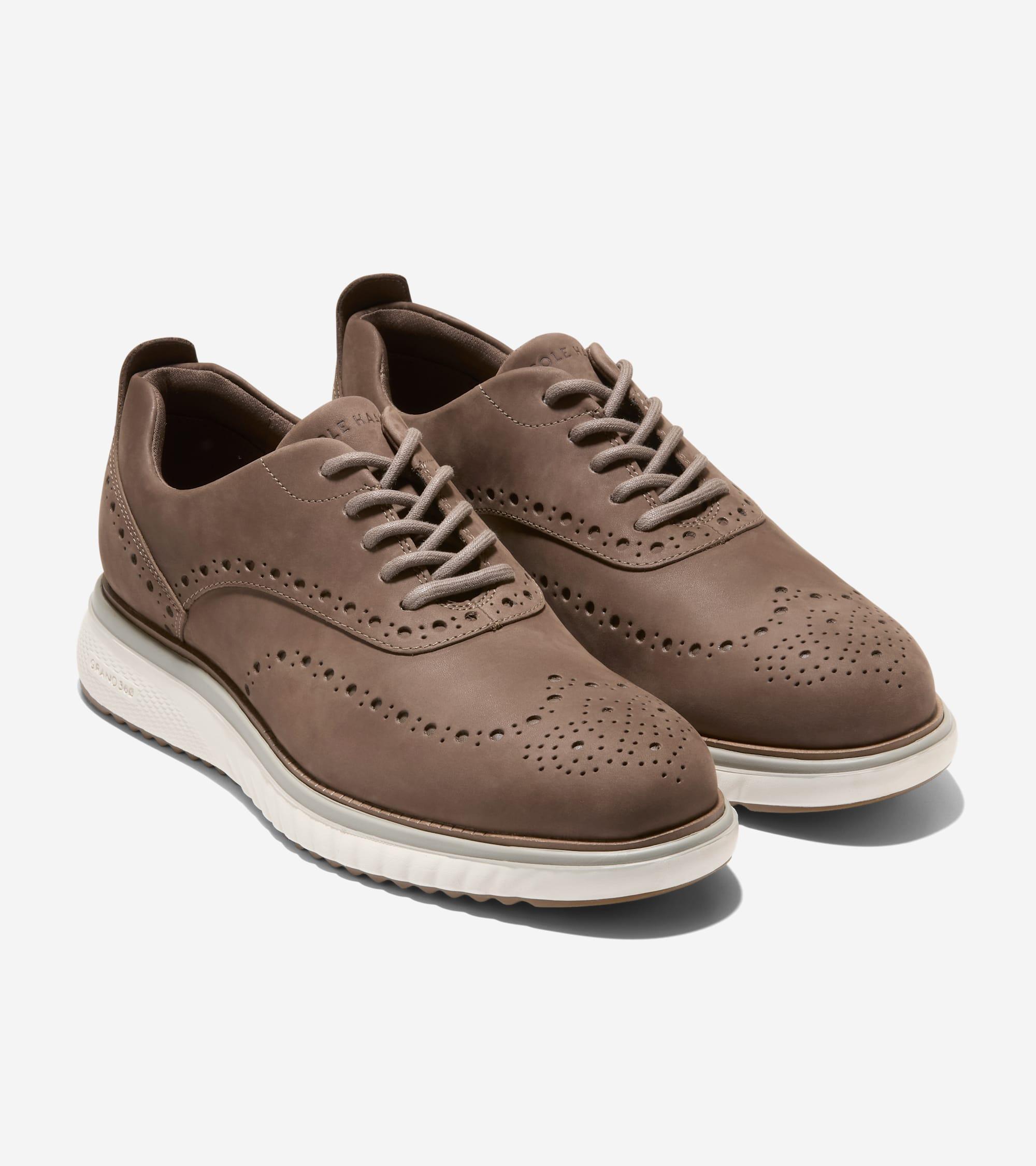 Men's ZERØGRAND Eon Wingtip Oxfords in Gray | Cole Haan Product Image