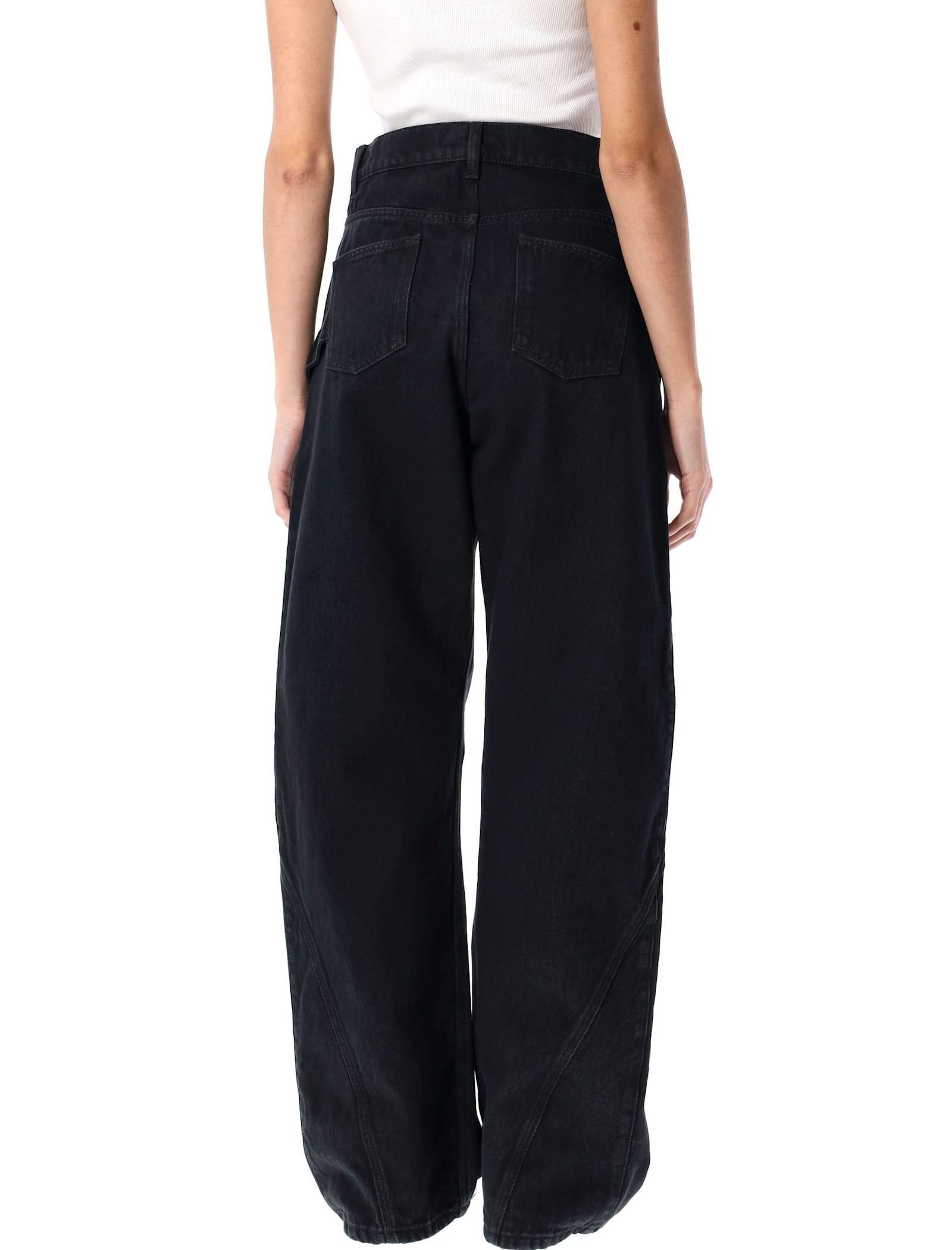 JW ANDERSON Twisted Workwear Denim Jeans In Black Product Image