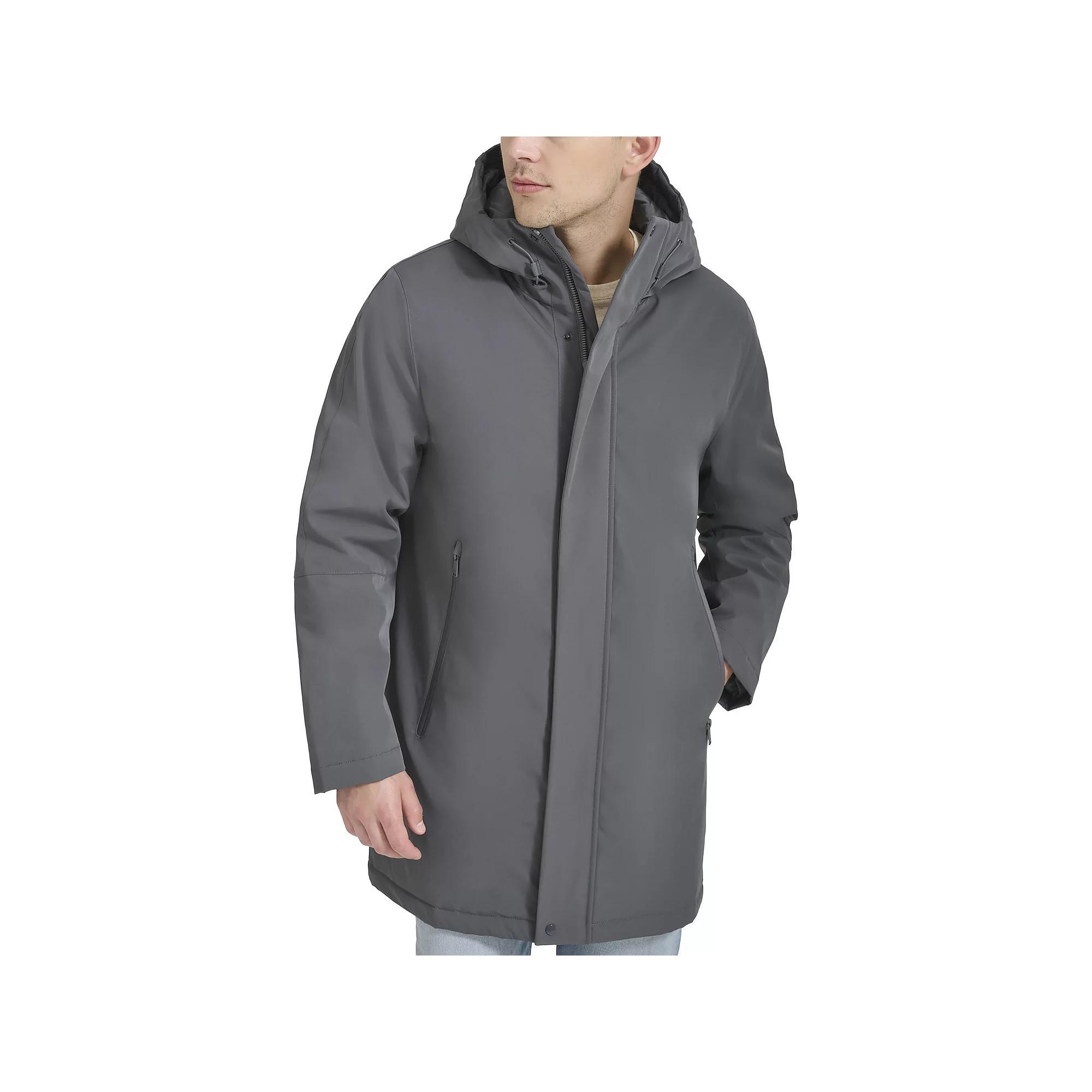 Men's Dockers® Softshell Mid-Length Hooded City Coat, Size: XXL, Black Product Image