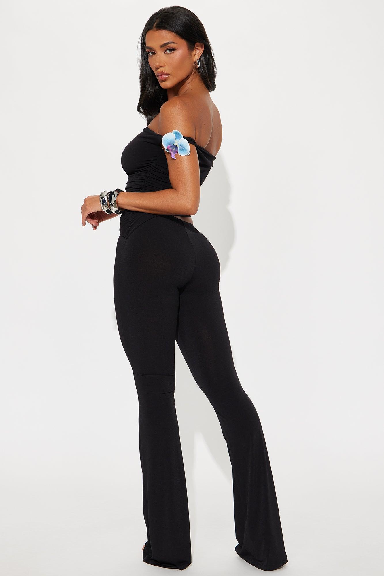 Maria Off Shoulder Cut Out Jumpsuit - Black Product Image