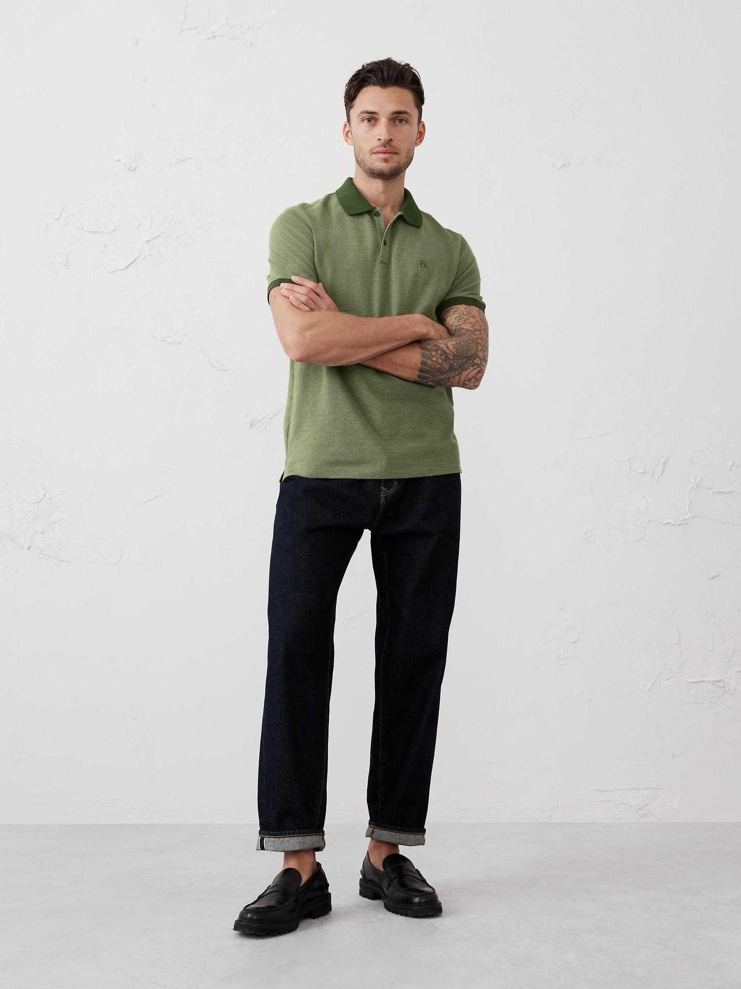 Cotton Monogram Pique Polo Product Image