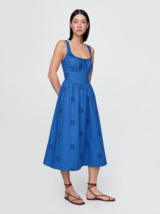 Eyelet Scoop Neck Dress Product Image
