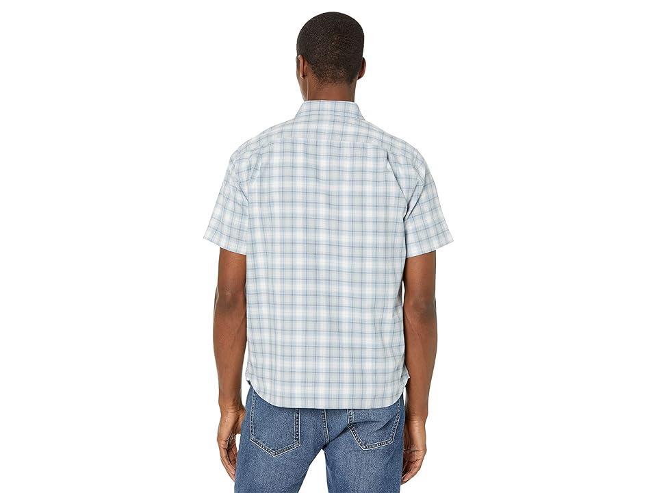 Vince Moonlit Shadow Plaid Short Sleeve (Arctic) Men's Clothing Product Image