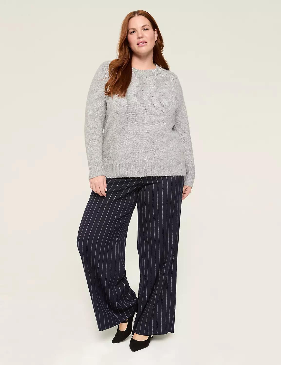 Embellished Crew-Neck Sweater Product Image