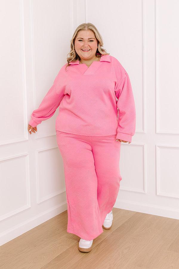 Lattes First High Waist Trousers in Bubblegum Pink Curves Product Image