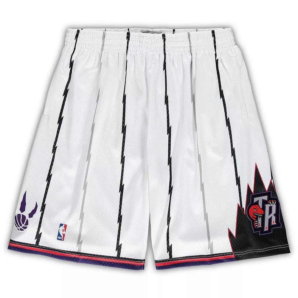 Men's Mitchell & Ness White Toronto Raptors Big & Tall Hardwood Classics Team Swingman Shorts, Size: 3XB, Rpt White Product Image