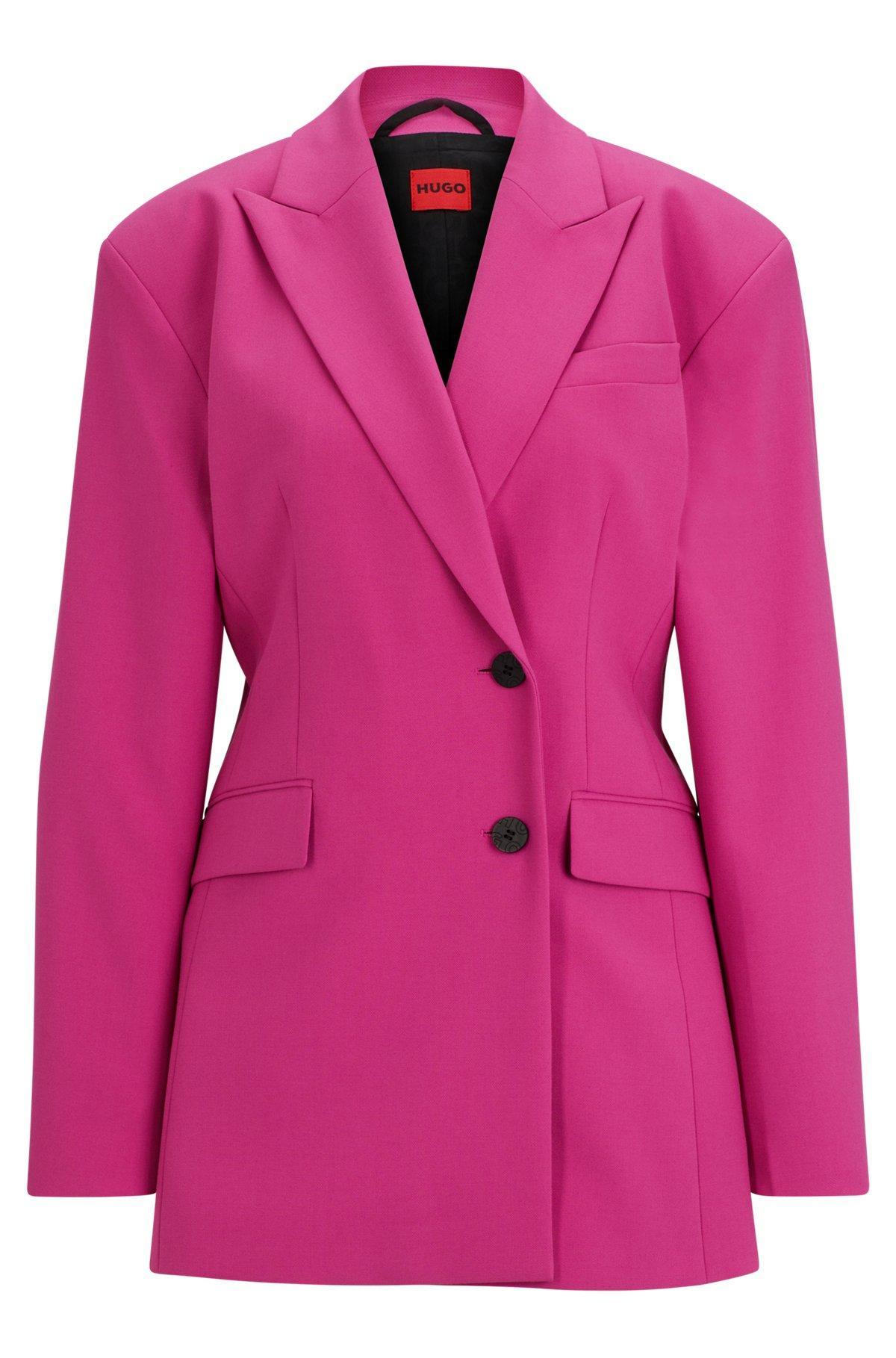 Regular-fit jacket with off-center closure Product Image
