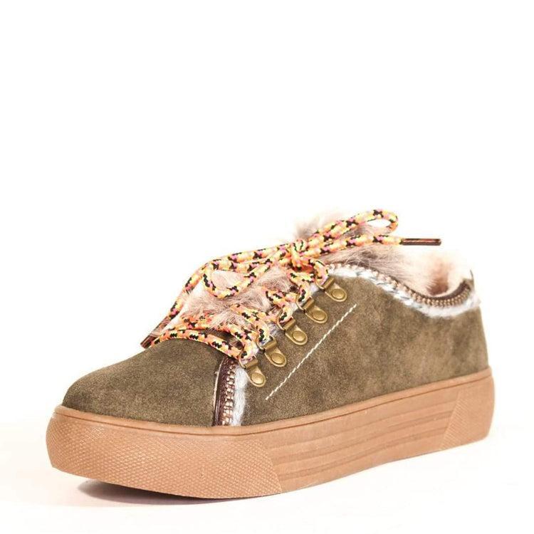 Cyclone Suede Shearling Sneakers Product Image