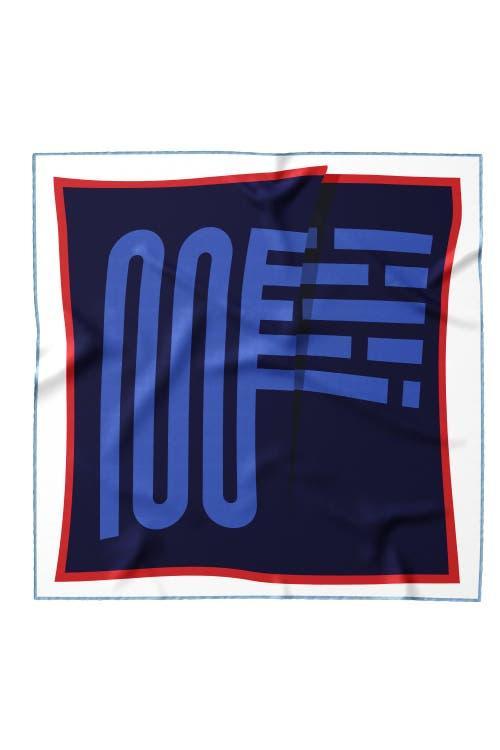 Elizabetta Paula - Hand Rolled Large Silk Foulard for Women in Blue at Nordstrom Product Image