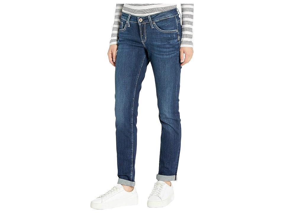 Silver Jeans Co. Boyfriend Mid-Rise Slim Leg Jeans in Indigo L27101SSX365 (Indigo) Women's Jeans Product Image