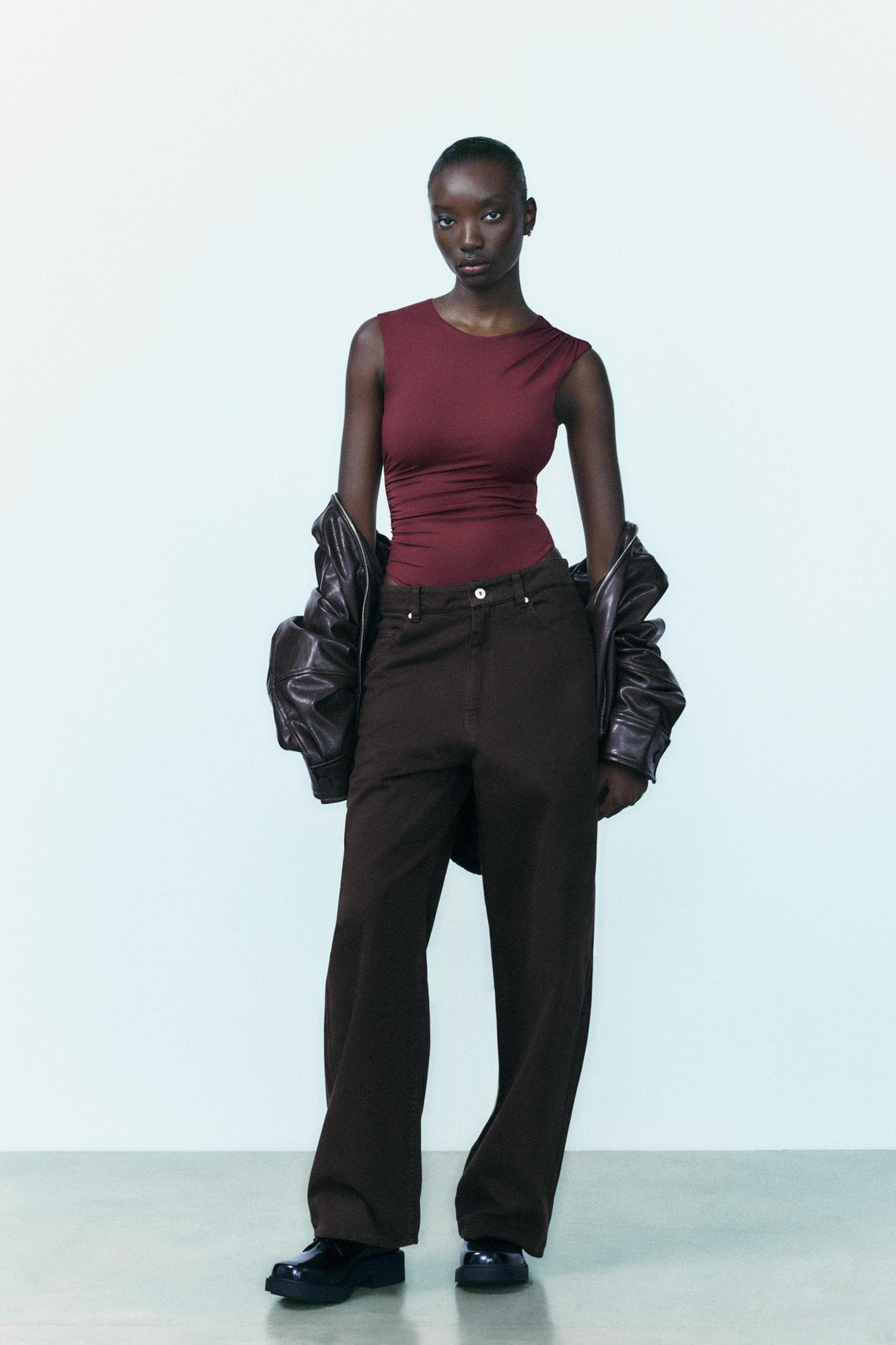 RUCHED POLYAMIDE BODYSUIT Product Image
