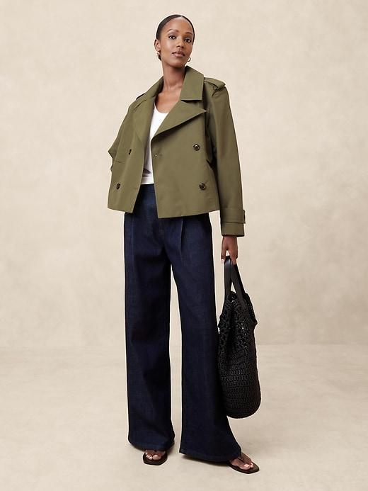 Oversized Short Trench Coat Product Image