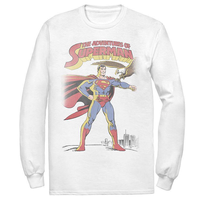 Men's DC Comics Superman Adventures Text Poster Tee, Size: Small, White Product Image