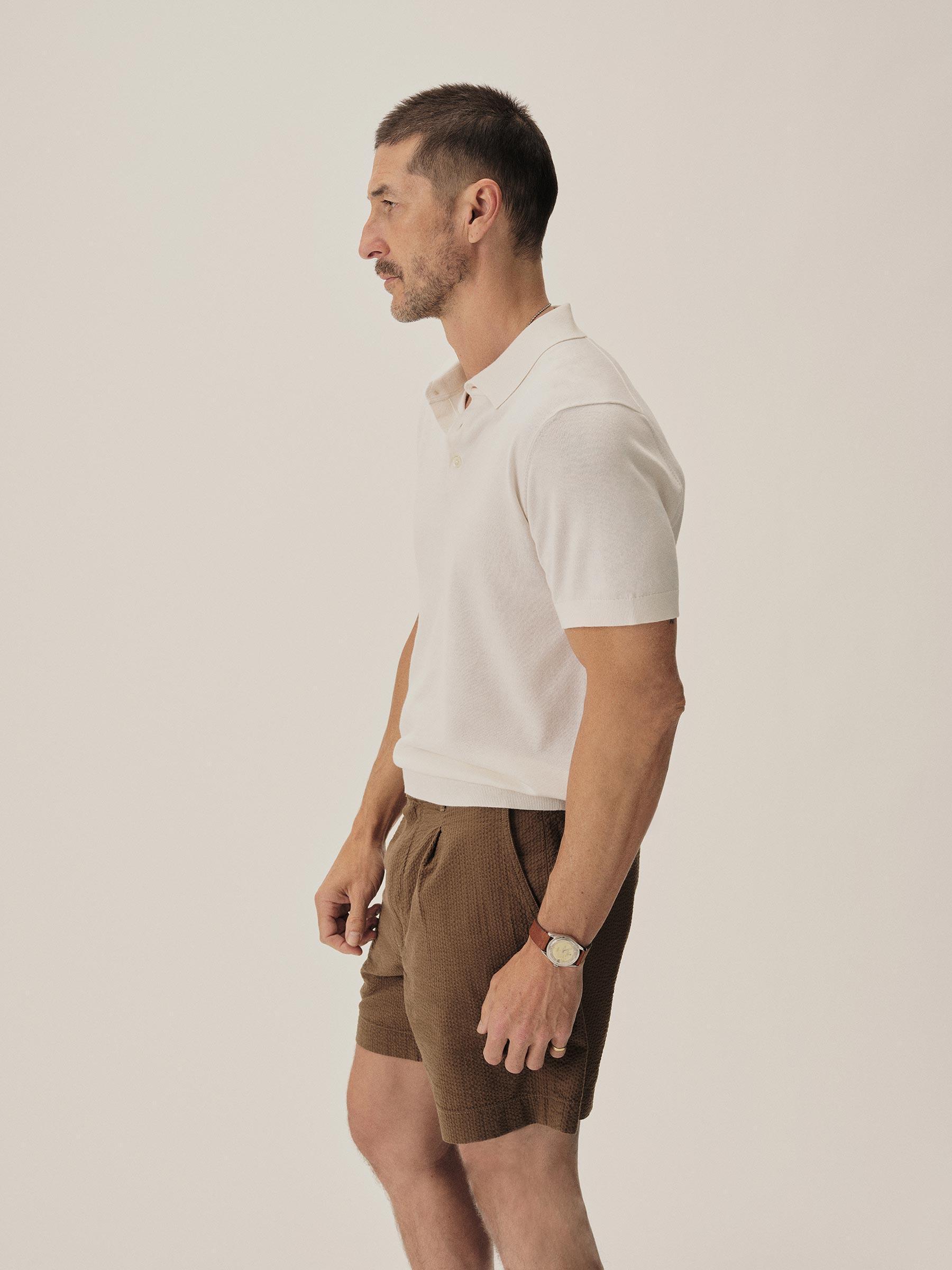 White Como Cashmere Polo Product Image