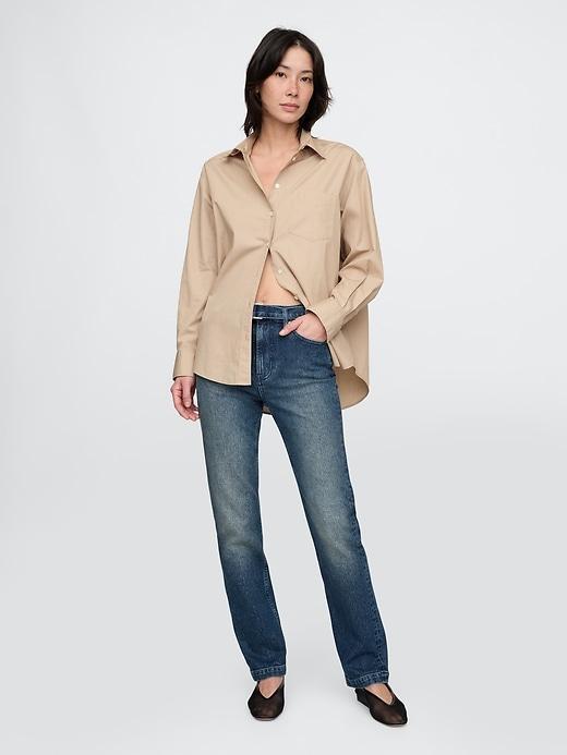 High Rise Studded &apos;90s Straight Jeans Product Image