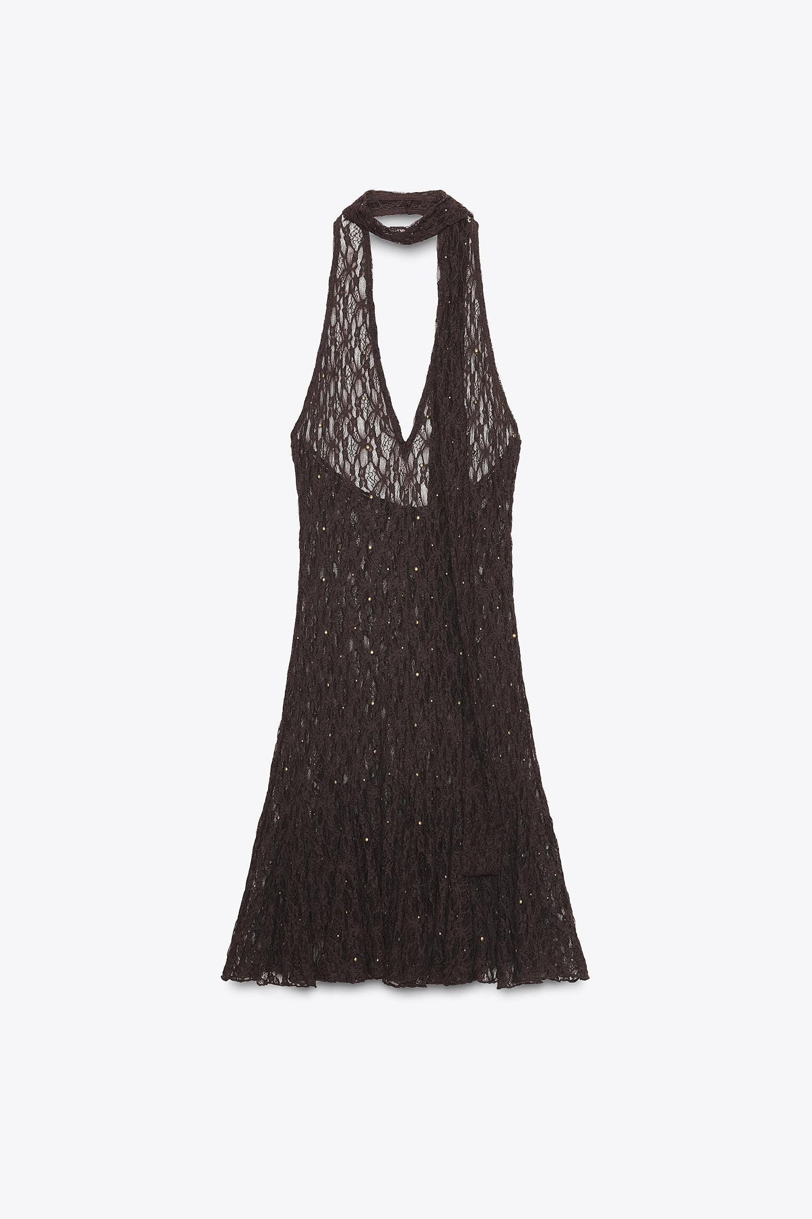 STUDDED SCARF DRESS Product Image
