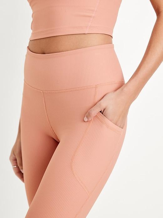High-Waisted PowerSoft Rib Leggings Product Image