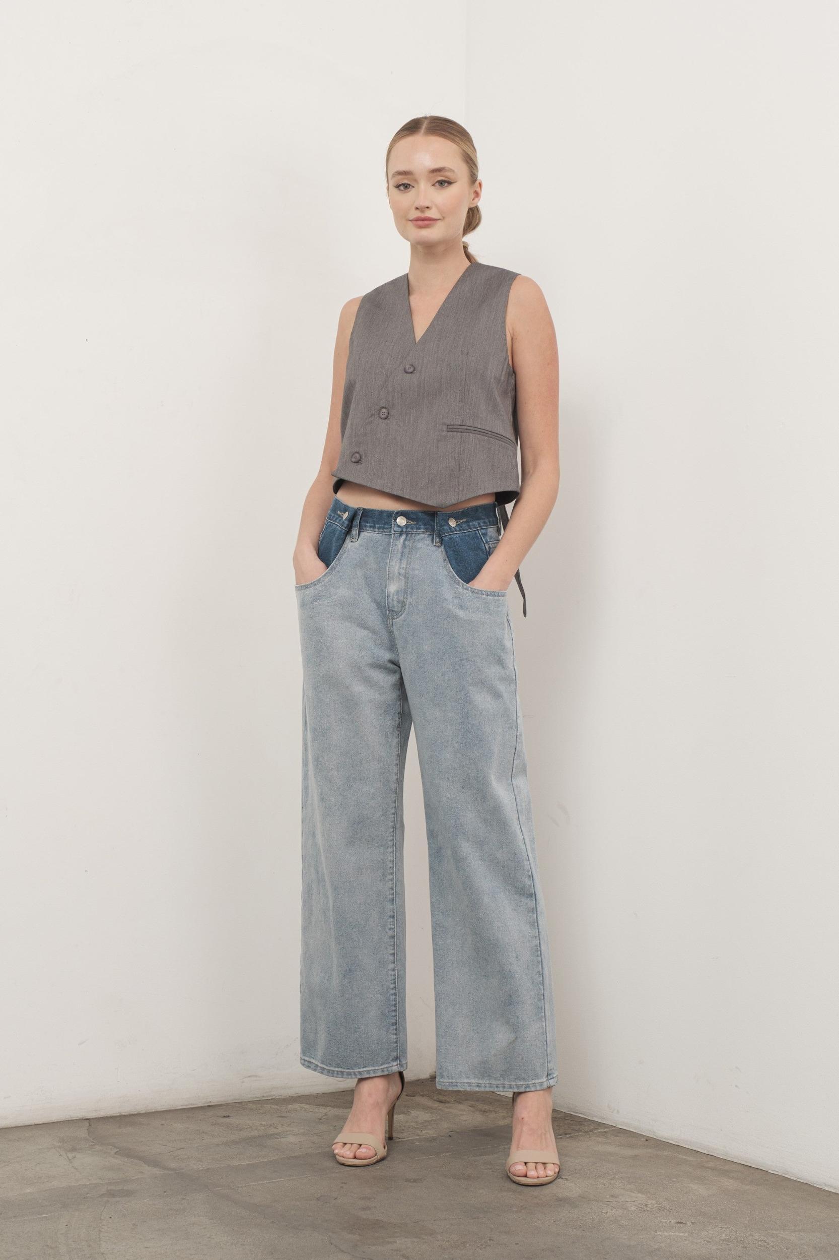 Asymmetrical Button Vest Product Image